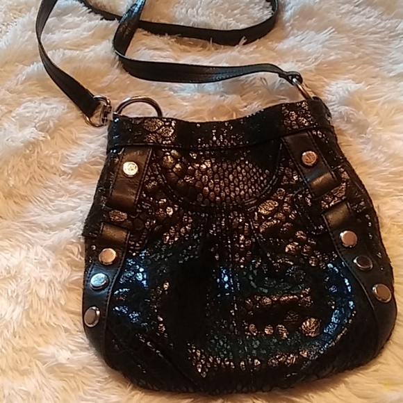 b. makowsky Handbags - B. MACOWSKY LEATHER BLACK CROSSBODY